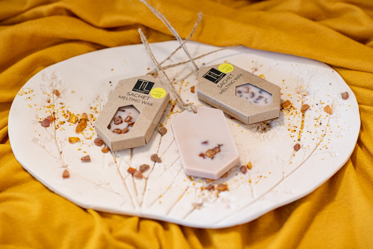 Natürliches Duftsäckchen aus Sojawachs - Lindenblüte und Honig