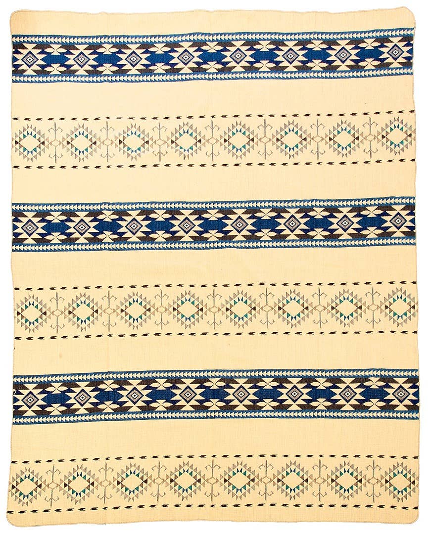 Alpaka Decke - Cotopaxi Blau | EcuaFina