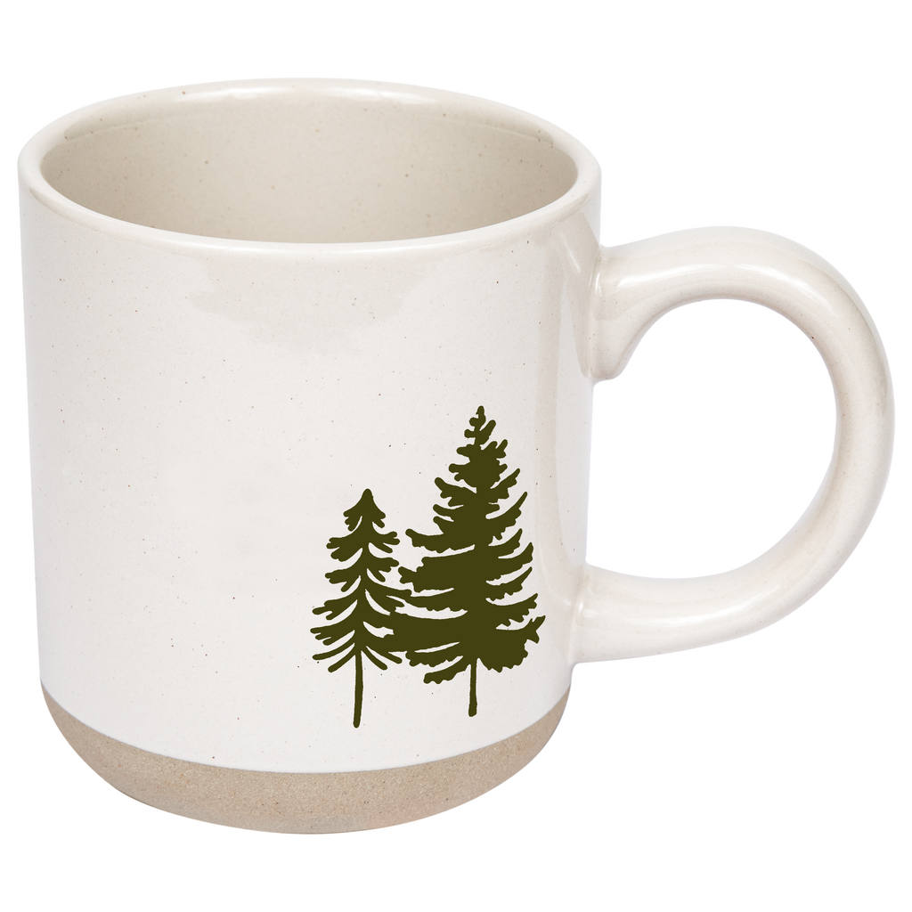 Steingut-Kaffeebecher Grüne Bäume