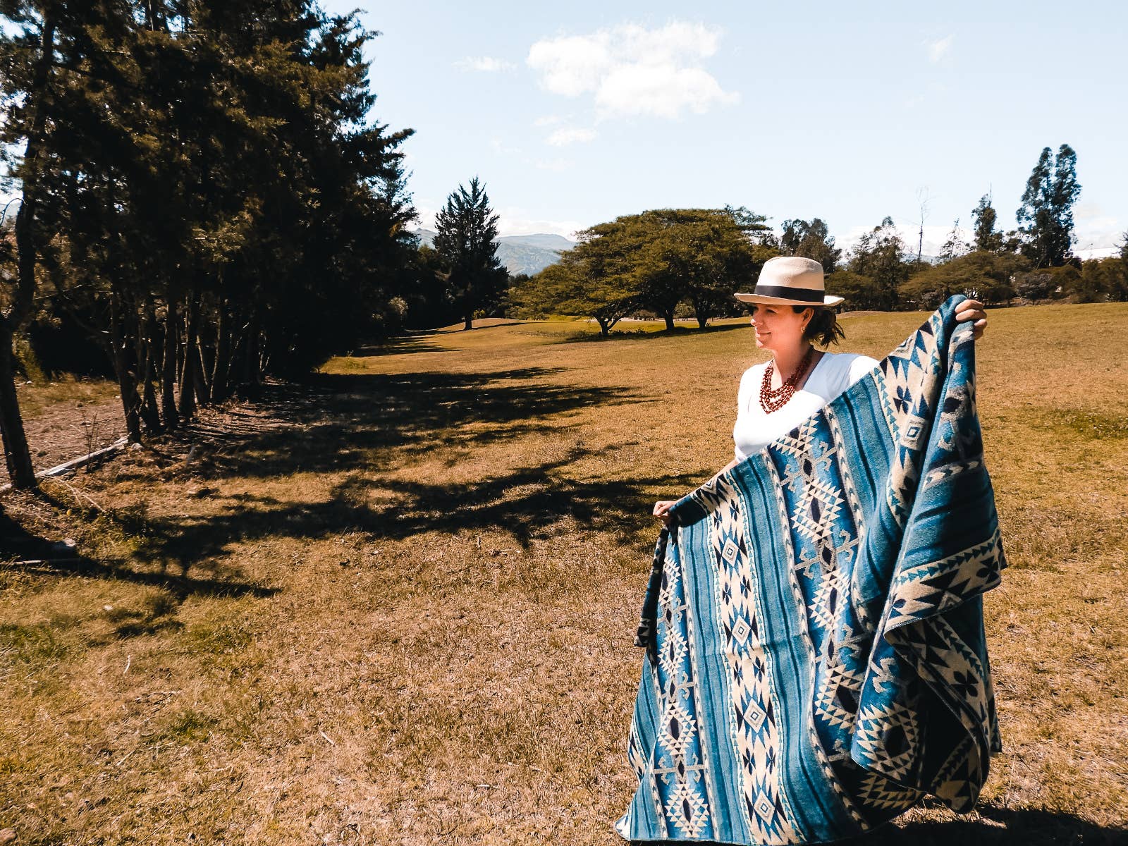 Alpaka Decke - Cotopaxi Blau | EcuaFina