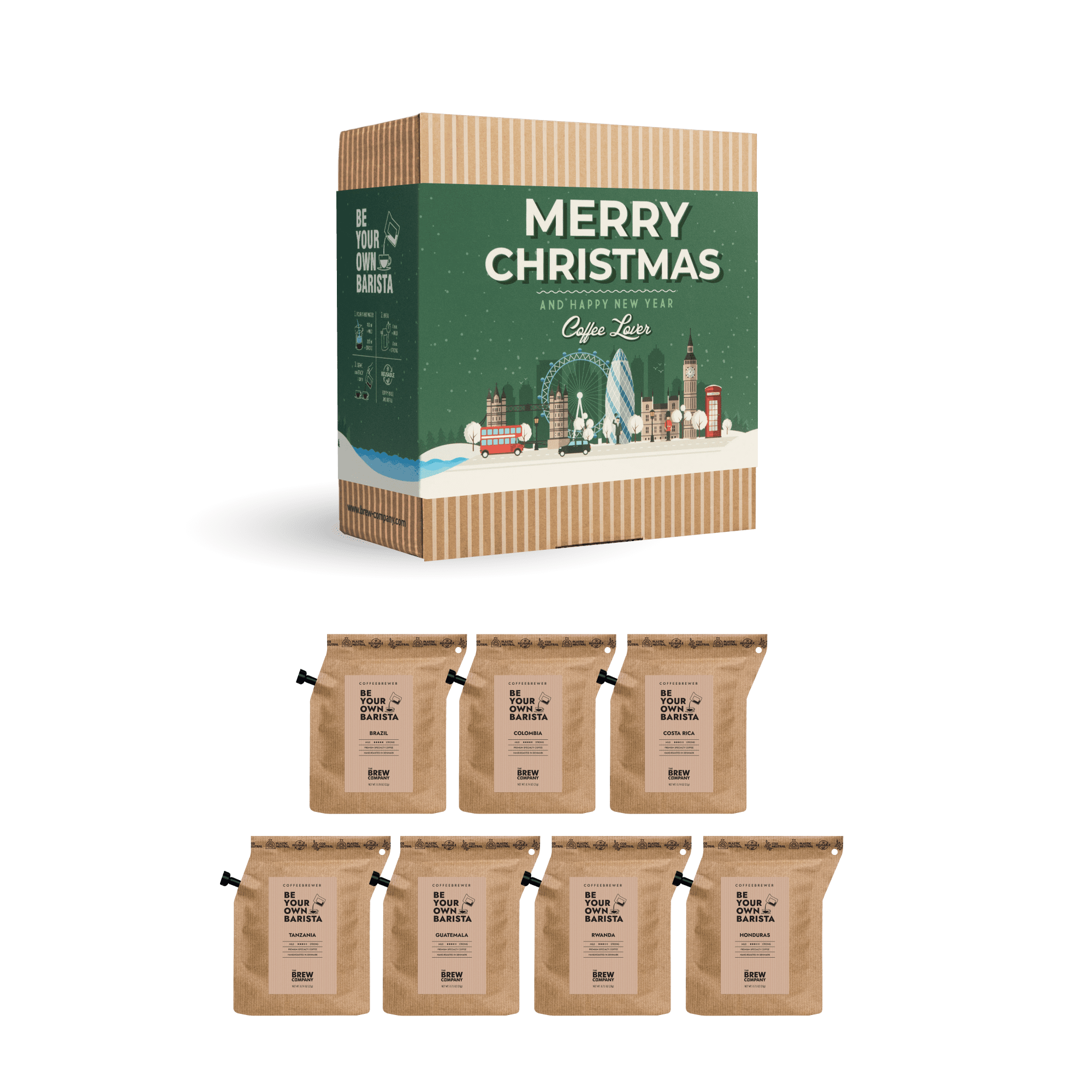 Service à café d'extérieur « Joyeux Noël » – Café de spécialité pour la randonnée, le camping et les aventures