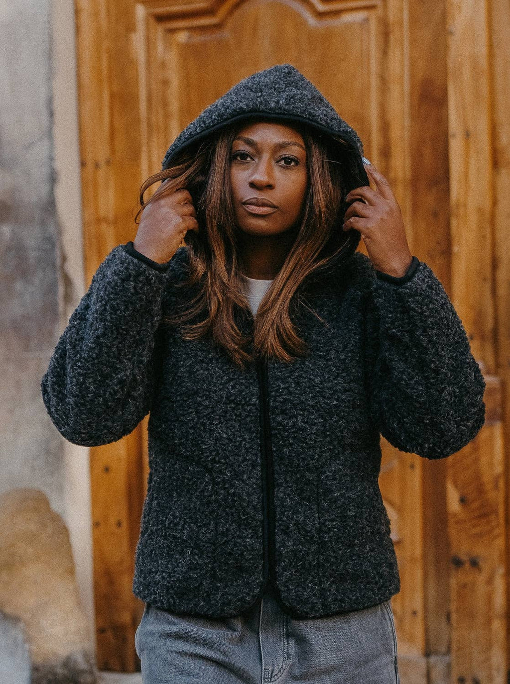 Miijo Suzanne Wolljacke mit Kapuze
