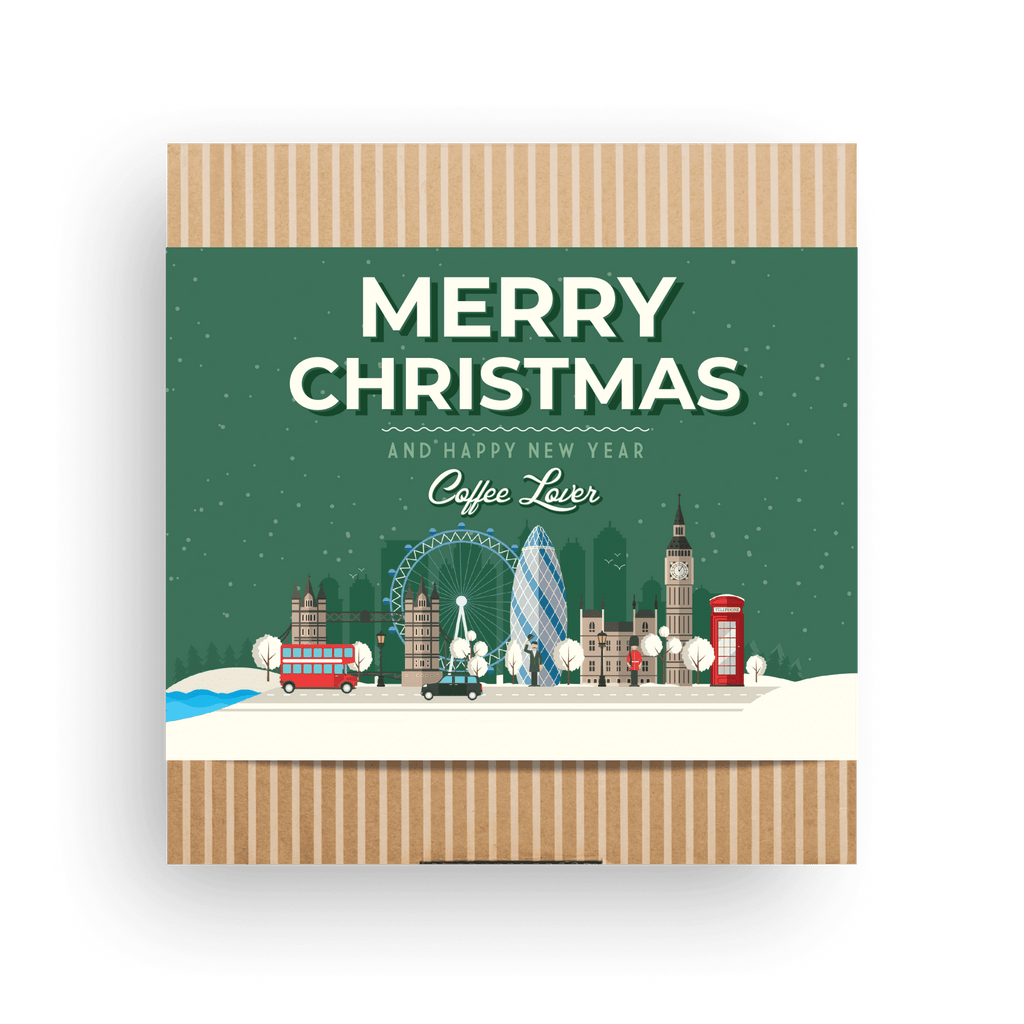 Service à café d'extérieur « Joyeux Noël » – Café de spécialité pour la randonnée, le camping et les aventures