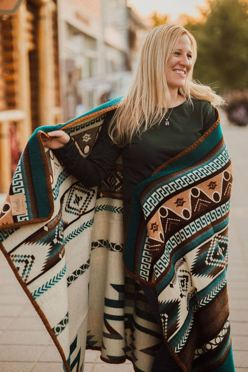 Circles Aztek Alpaka Decke Fair Trade handgefertigt in Ecuador | Meraki Movement
