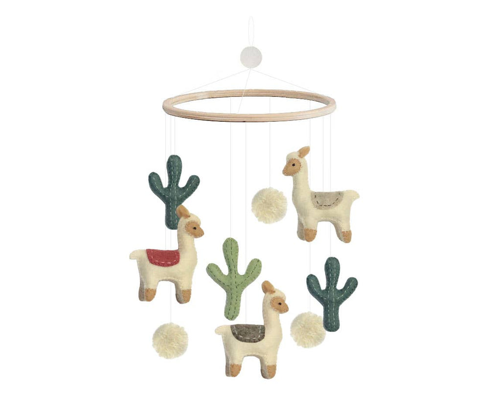 Llama & Cactus Felt Mobile